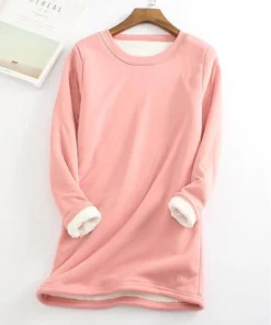Casual Cotton Round Neck Solid Sweatshirt