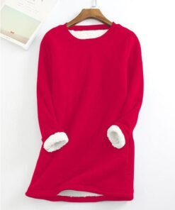Casual Cotton Round Neck Solid Sweatshirt