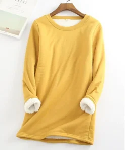 Casual Cotton Round Neck Solid Sweatshirt