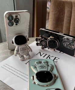 Astronaut Folding Bracket iPhone Case With Camera Protector
