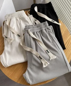 Ice Silk Men's Loose Casual Pants