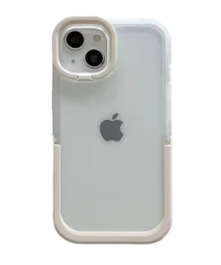 Double Stand Transparent TPU iPhone Case