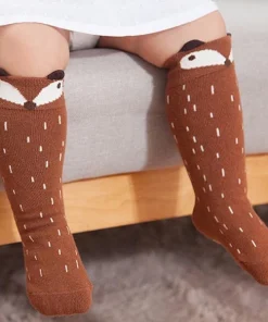 Knee-high fox socks for babies