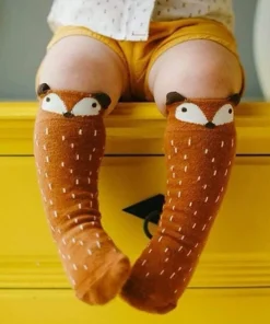 Knee-high fox socks for babies