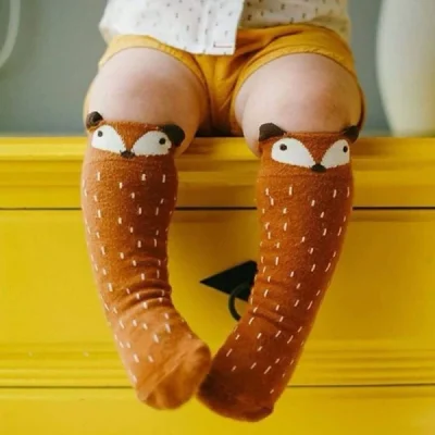 Knee-high fox socks for babies