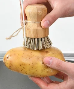 Sisal Hair Bamboo Cleaning Scrub Brush