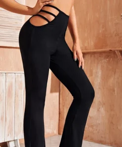Black Strappy Pants