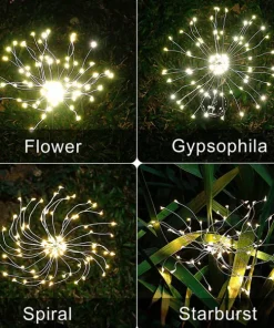 Solar Sparkler Lights For Garden Paths & Walkways