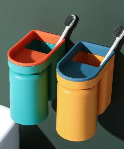 Wall-Mounted Magnetic Toothbrush Holder