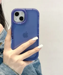 Double Stand Transparent TPU iPhone Case