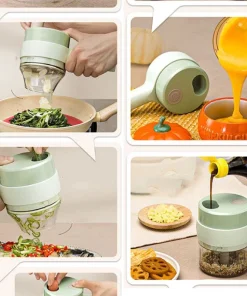 4 In 1 Handheld Electric Vegetable Cutter Set