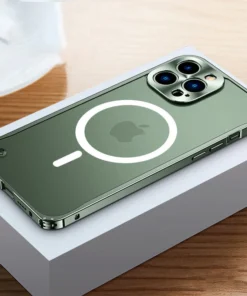 Metal Frame Magnetic Charging iPhone Case