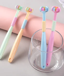 V-Shaped Three Sided Toothbrush