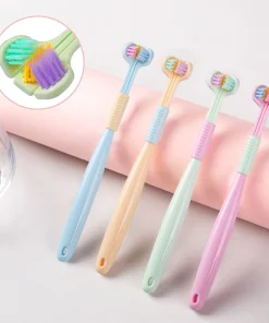 V-Shaped Three Sided Toothbrush