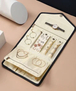 Foldable Velvet Travel Accessory Pouch