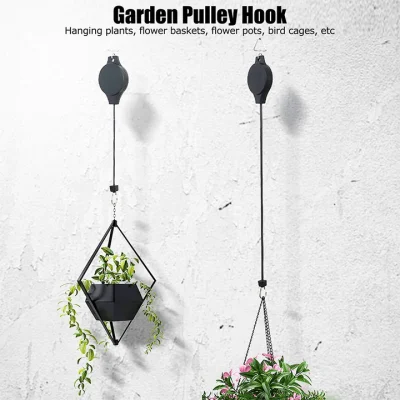 Plant Pulley Set For Garden Baskets Pots, Birds Feeder
