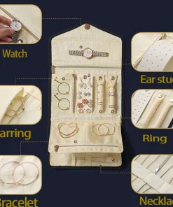 Foldable Velvet Travel Accessory Pouch