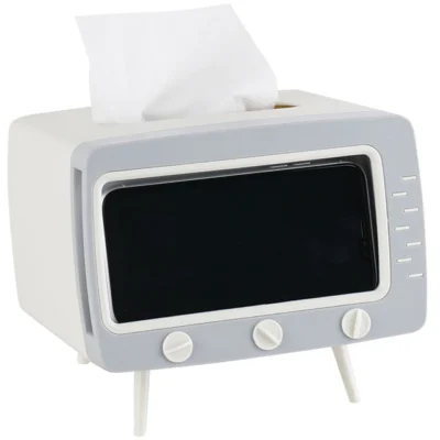2 In 1 Mobile Phone Viewing Bracket & TV Tissue Box