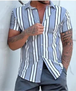 New Men's Fashion Stripes Bbr Shirt