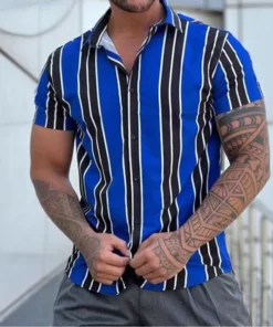 New Men's Fashion Stripes Bbr Shirt