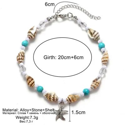 New Shell Beads Beach Anklet for Women