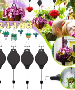 Plant Pulley Set For Garden Baskets Pots, Birds Feeder