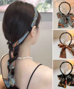 Retro Long Ribbon Headband