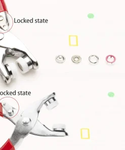Metal Snap Buttons With Fastener Pliers Press Tool Kit
