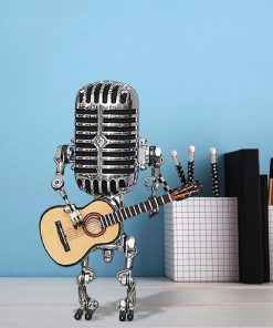 Vintage Microphone Robot Desk Lamp