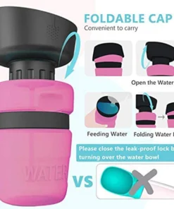 Foldable Cap Outdoor Dog Water Bottle