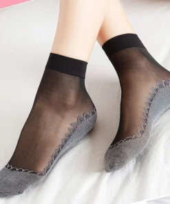 Silky Anti Slip Cotton Socks