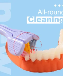 V-Shaped Three Sided Toothbrush