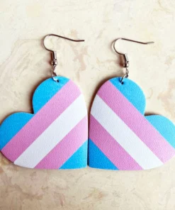 Rainbow Heart Earrings For Women