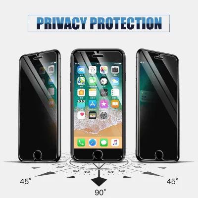 Anti Spy Screen Protector With Auto Alignment Kit For iPhone