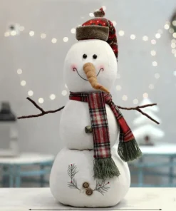 Snowman Plush Toy With Scarf And Hat