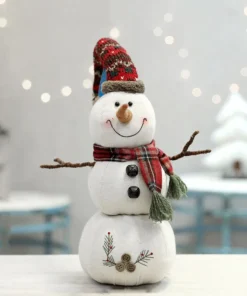Snowman Plush Toy With Scarf And Hat