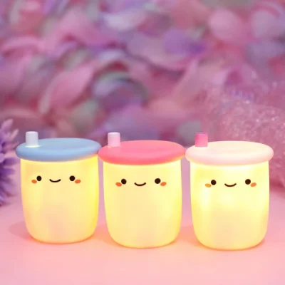 Boba Light Bulb Cup for Kids Room & Home Decoration
