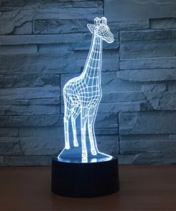 3D Illusion LED Giraffe Lamp For Living Room, Nursery, Office & Bedroom