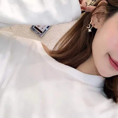 Star & Crescent Moon Hoop Earrings