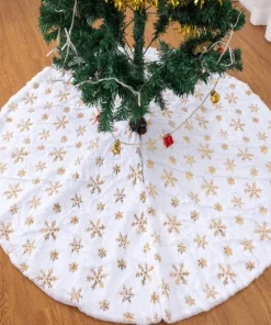 White Snowflake Tree Skirts Christmas Decor