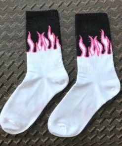 Unisex Flame Socks For Casual Or Formal Style Statement