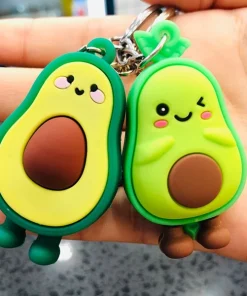 Smiling & Winking Avocado Car Keychain