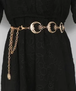 Vintage High Waist Crescent Moon Belt