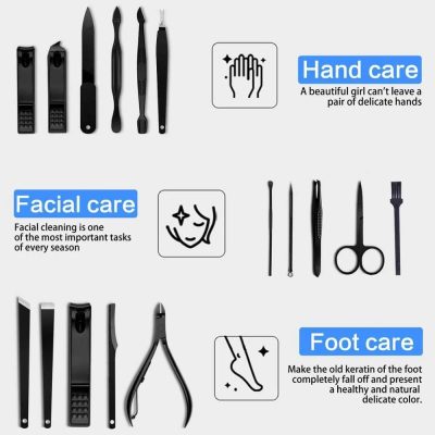 Portable Nail Clipper Set With Case