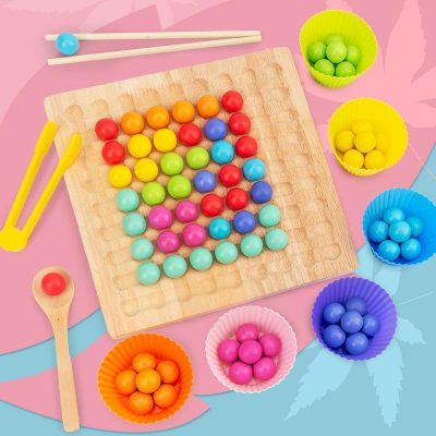 Wooden Board Bead Game