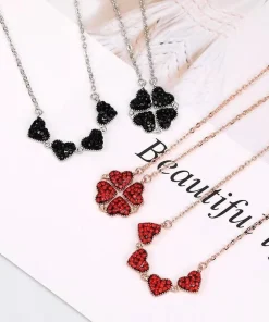 I Love You Roses Bloom Necklace in 100 Languages Gift Set