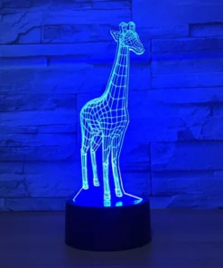 3D Illusion LED Giraffe Lamp For Living Room, Nursery, Office & Bedroom