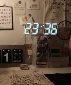 3D Modern Digital Led Wall Clock