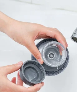 Soap Dispensing Palm Brush Storage Set