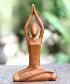 Wooden Yogi Sculpture